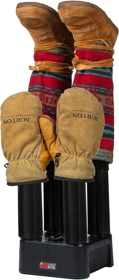 JobSite Boots Dryer & Glove Dryer - Mighty Dry Boot Dryer with Heat Blower Fan & Glove Attachments - Fast Glove & Shoe Dryer - Helps Reduce Odor
