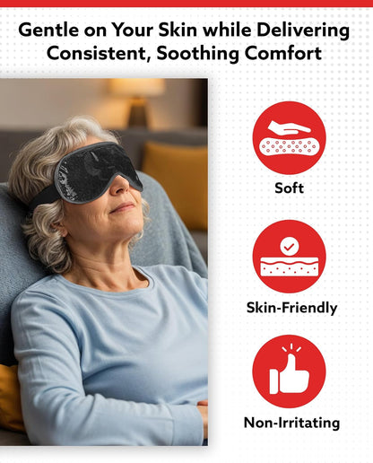 Alpi Plush Gel Beads Hot/Cold Eye Mask, Relaxation & Tension Comfort