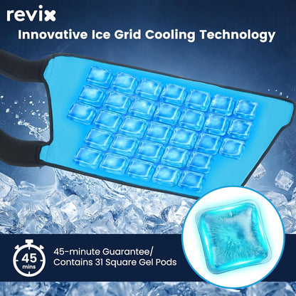 REVIX 45-Min Long-Lasting Hip Ice Pack Wrap, Extra Large Gel Ice Pack Reusable with Ice Grid Design, Cold Therapy Wrap for Hip Replacement, Sciatic Nerve & Hamstring Muscle Discomfort, 21" x 13"