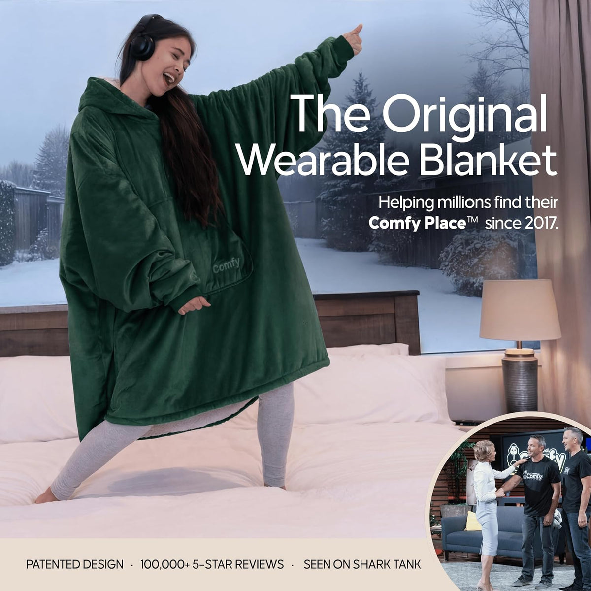 THE COMFY Original | Shark Tank | Patented | Sherpa Wearable Blanket Hoodie