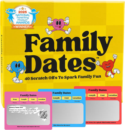 Happy Duo Family Dates – 40 Scratch-Off Family Games & Activities, Ages 4+