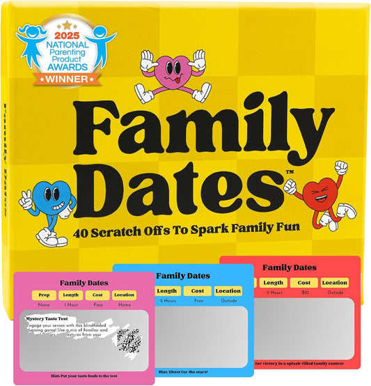 Happy Duo Family Dates – 40 Scratch-Off Family Games & Activities, Ages 4+