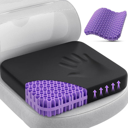 TushGuard Gel Seat Cushion for Long Sitting, Breathable Thick Patent Design