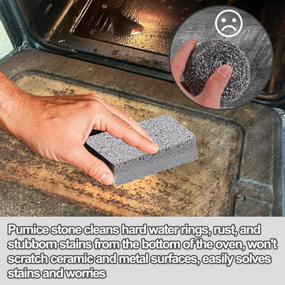 Heavy Duty Oven Cleaning Tools Kit,Oven Cleaner Brush Accessories | 1pcs Crevice Cleaning Brush,1pcs Razor Blade Scraper,1pcs Pumice Stone,1pcs Steel Wool Scrubber,2pcs Scrub Sponges