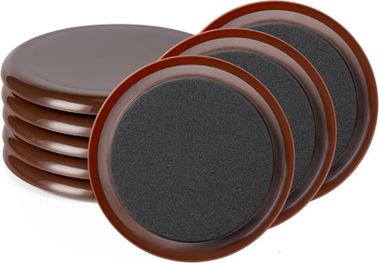 Furniture Sliders, 8 Pcs 3 1/2'' Furniture Sliders Pads for Hardwood Floors, Chair Legs Floors Protectors, Reusable Round Glides Glider, Heavy Duty Furniture Movers Sliders | Chair Legs Floors Protectors, Reusable Round Glides Glider, Heavy Duty