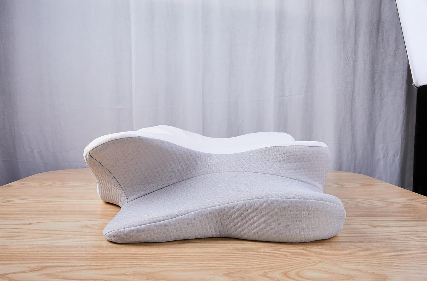 DONAMA Contour Cervical Neck Pillow for Neck Pain Relief | Queen,Ergonomic Dual-Height,Odorless Memory Foam,Side/Back/Stomach Sleepers,Cooling Hypoallergenic Cover,OEKO-TEX Certified