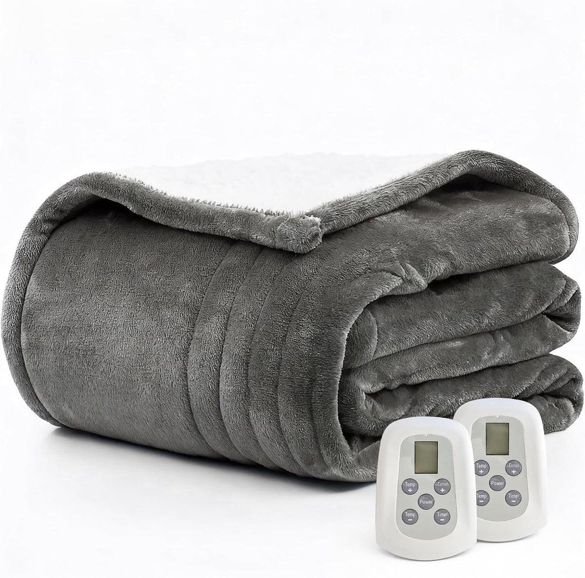 Heated Blanket Electric Throw Blanket with Built-in Button Controller 50"x60" One-Touch Ultra Cozy Soft Warm Heating Electric Blanket with 4 Heat Levels & 4 Hours Auto-Off Overheat Protection