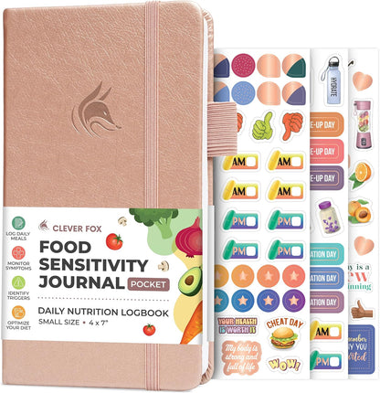 Clever Fox Food Sensitivity Journal & Symptom Diary, 8.5x11 Purple