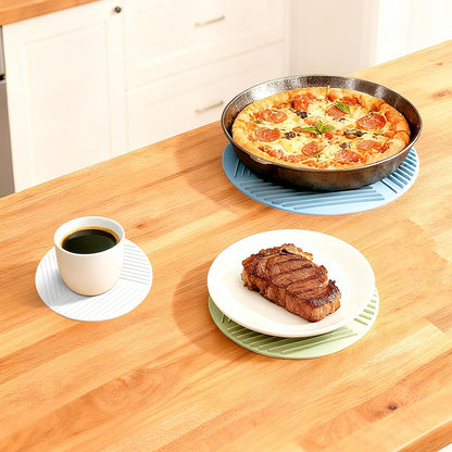 Silicone Lids for Bowls 3 Pack 6/8/10 Inch, Microwave Splatter Cover Food Storage Universal Multi-Use Pot Holders Trivet Mats, Heat Resistant Dishwasher Safe for Pans Plates Cups