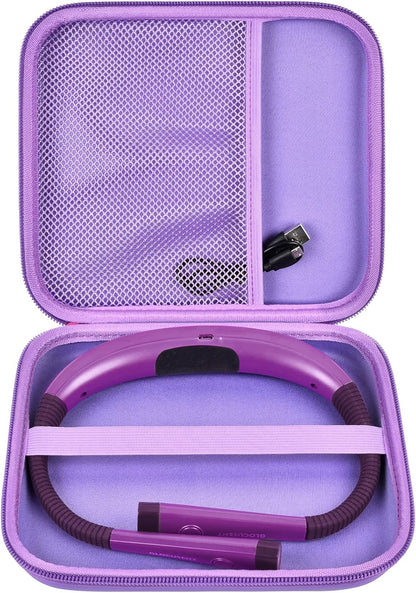 GWCASE Hard Carrying Case for Glocusent for Vekkia LED Neck Reading Lights | Shock-Resistant EVA Shell, Mesh Pocket for Cable, Keep Small Gear Neat for Bedtime Reading, Crochet, Travel, Pink , Box Only