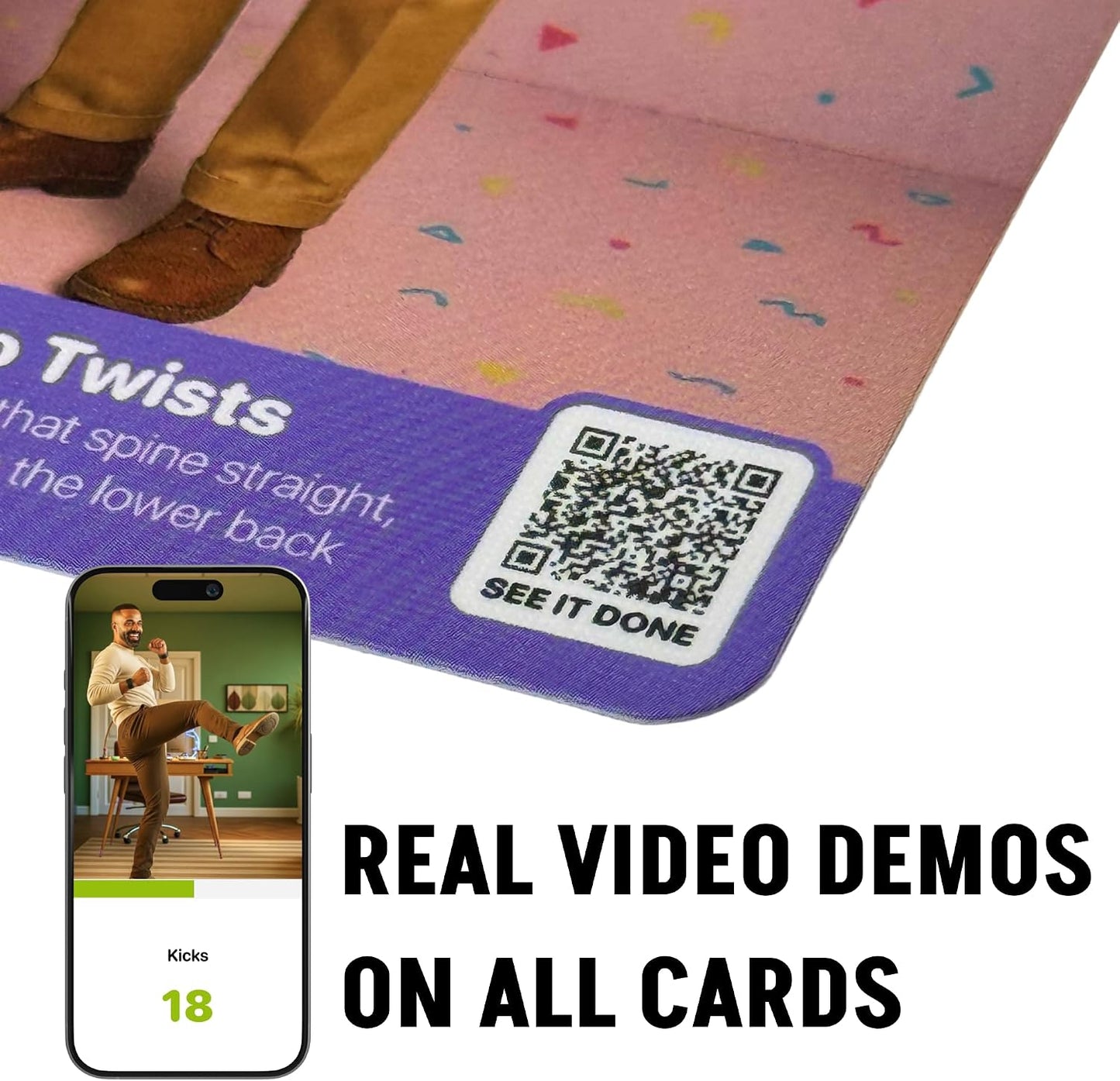 Desk Exercise Cards, 52 Workout Cards for Office & Work Breaks, Seated & Standing Fitness Deck for Adults, Exercise Card Game for Sedentary Workers at Home or Office