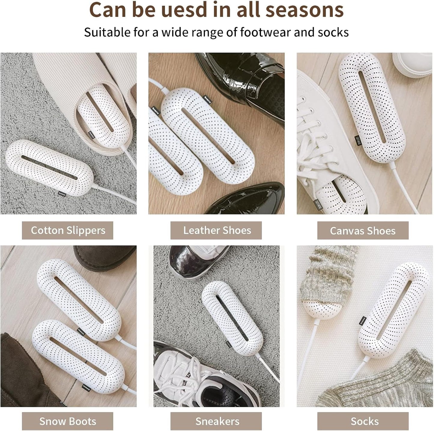 Scienbeauty Electric Shoe Dryers, Portable Boots Dryer Machine with 3/6/9 Hours Timer, Drying for Footwear, Socks, Ski Boots