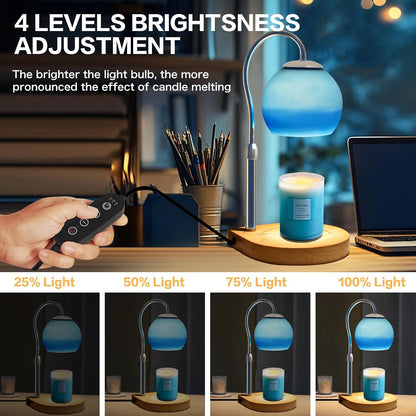 Candle Warmer Lamp with Timer 2H/4H/8H, Adjustable Height, Ocean