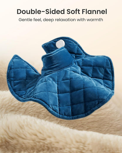 Weighted Heating Pad for Neck and Shoulders and Back, 2.5lb Neck Heating Pad for Back Pain Relief, Shoulder Heating Pad with 5 Heat Settings, 4 Timer Settings, Valentine's Day Gifts for Women Men
