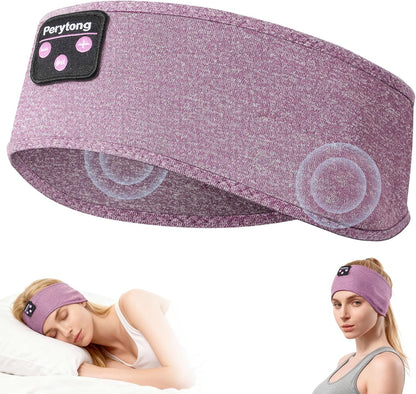Perytong Sleeping Headphones Bluetooth Headband, Soft Long Time Play Sleeping Headsets with Built in Speakers Perfect for Workout,Running,Yoga,Travel, Darkgray