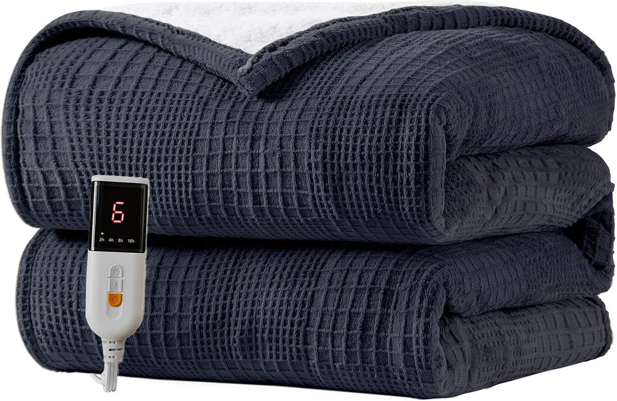 Texciting Heated Blanket 50"X60",Soft Electric Blanket,ETL Certified,Grey