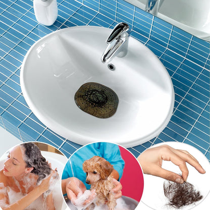Bovinde Hair Drain Catcher,Square Cover for Shower 2 Pack (Black) | Drainer Cover Silicone Hair Stopper with Suction Cups,Protector Accessories,Easy to Install Suit for Bathroom,Bathtub,Sink