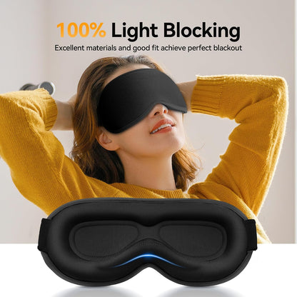 Facemoon Weighted Eye Masks for Sleep, 3D Blackout Sleep Mask for Women | Zero Eye Pressure, Deep Cups; Eyelash Friendly Sleep Mask for Airplane Travel Essentials, Night Shift Nurses, Office Naps