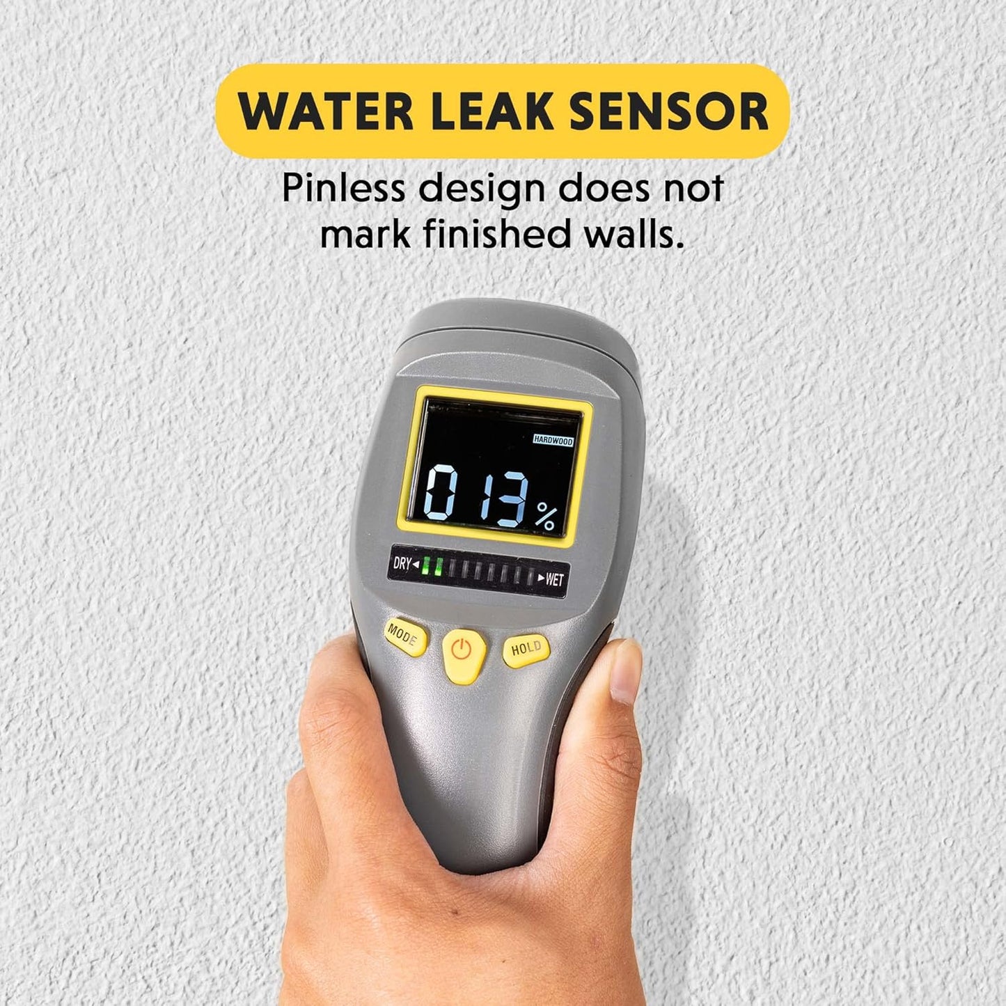 General Tools MMD4E Moisture Meter for Wood, Walls & Water Leak Detection | Pinless wood moisture meter for drywall & walls. Detects mold & humidity. Water leak detector for home moisture testing.