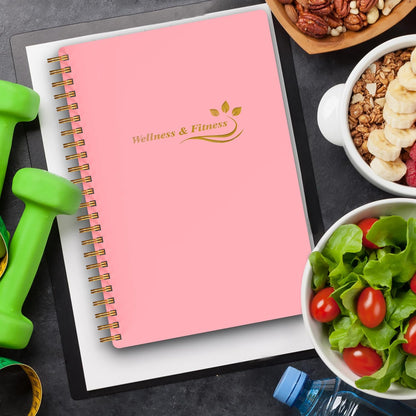 Wellness Planner & Fitness Log - Daily Diet & Health Journal with Weight Loss, Wellness Journal Notebook for Tracking Fitness, Sleep, Nutrition, Meal, Habits, A5(5.8 x 8.6 inch) (Green)