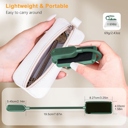 Gritin 16 LED Rechargeable Book Light for Reading in Bed | Eye Caring 3 Color Temperatures,Stepless Dimming Brightness,80 Hrs Runtime,Lightweight Flexible Clip on Light for Book Lovers