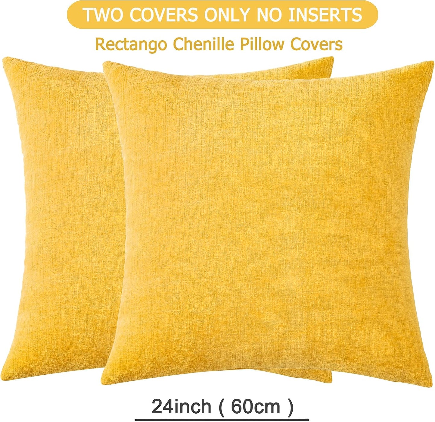 GAWAMAY Lumbar Support Pillow Decorative Rectangle Throw Pillow Covers 12"x20" Inch Set of 2, Soft Chenille Fall Pillowcase for Living Room Bedroom Sofa Couch Cushion Cover Grey 30x50cm (No Insert)