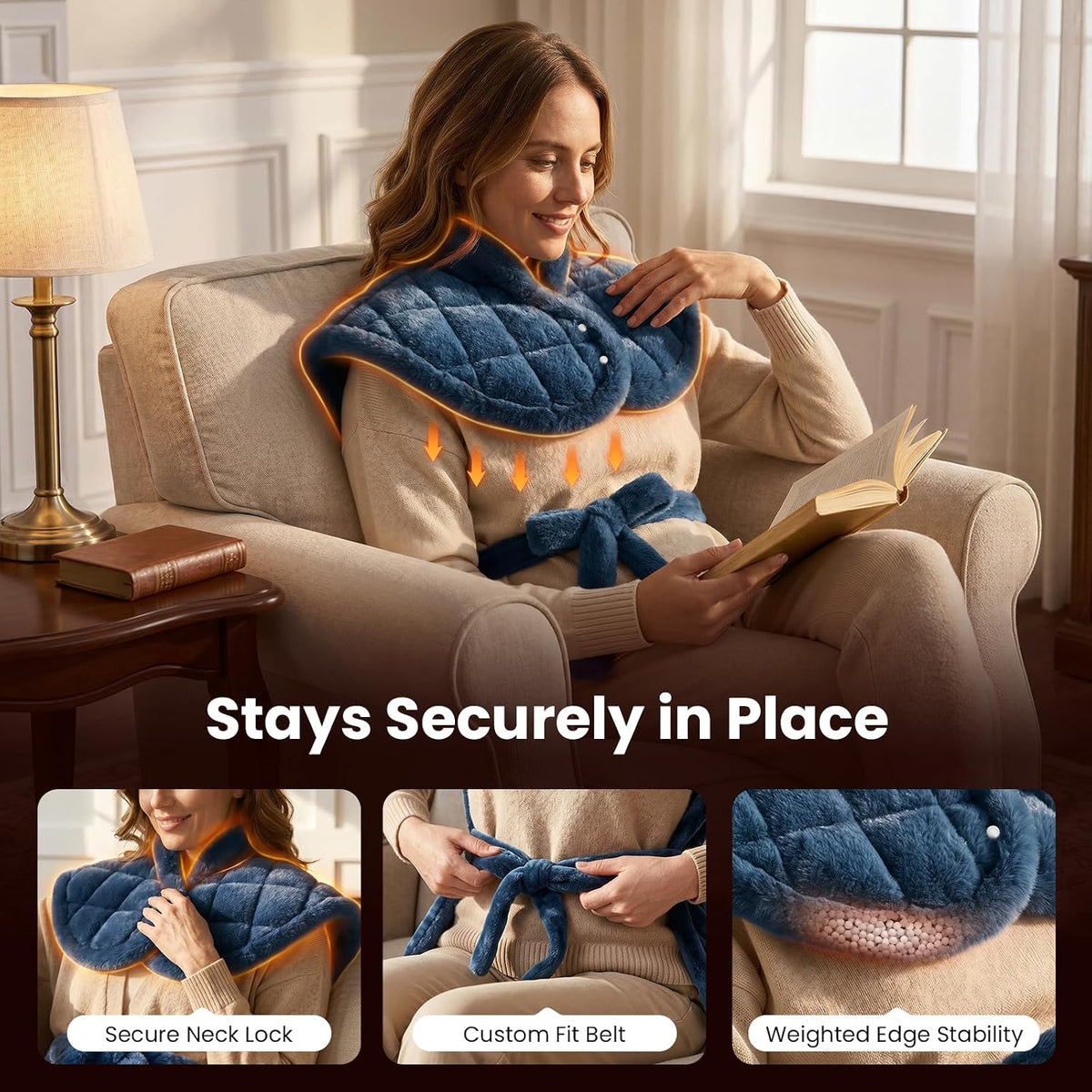 BOB AND BRAD Weighted Heating Pad for Shoulders and Upper Back