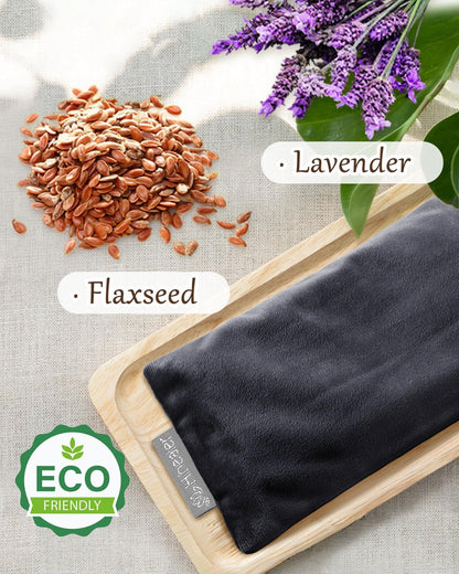 Lavender Eye Pillow for Relaxation, Yoga, Sleep – Weighted Eye Mask for Headache, Sinus, Aromatherapy Moist Heat Compress, Meditation Accessory, Relaxation Gift for Women (Purple)