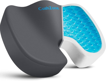 Gel Seat Cushion, Cooling Memory Foam Cushion for Office Chair, Black