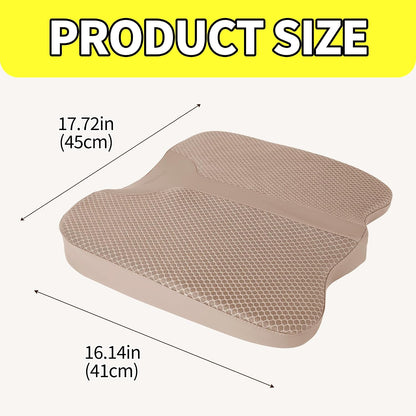 Car Seat Cushion - Comfort Memory Foam Seat Cushion for Car Seat Driver, Tailbone (Coccyx) Pain Relief, Car Seat Cushions for Driving (Gray)