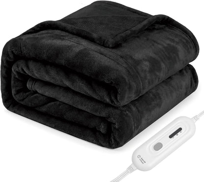Tefici Heated Blanket Throw,Ultra Soft 2-Layer Flannel Electric Blanket
