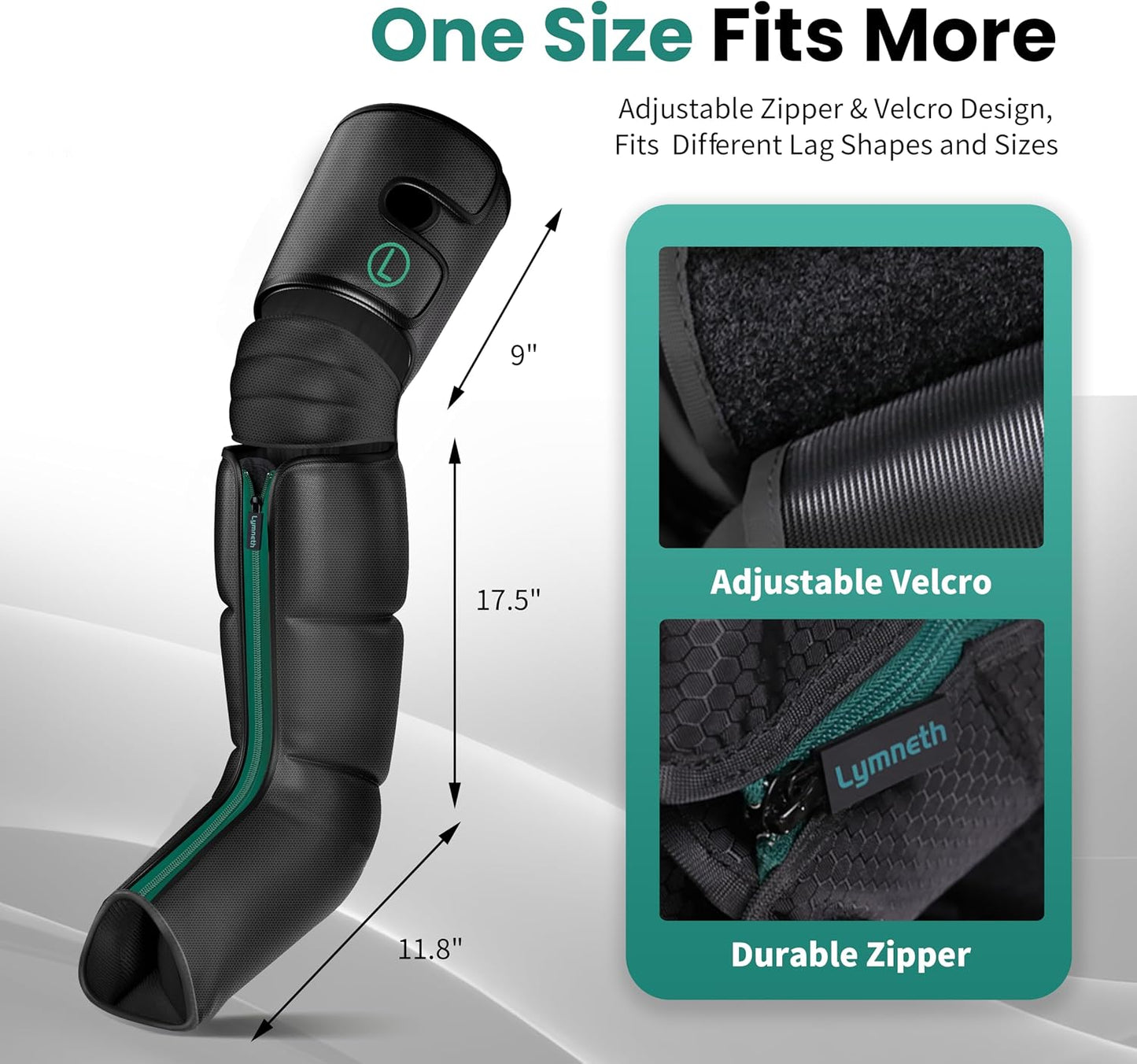Leg Massager with Heat and Comression for Circulation and Pain Relief | Foot and Leg Massager Air Compression Boots with 9 Intensity Levels, Full Leg Recovery Therapy Mechine