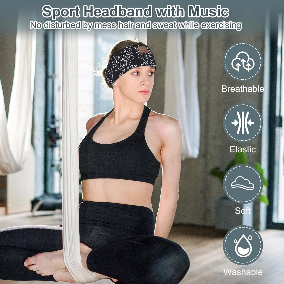 2-Pack Sleeping Headphones, Headband Headphones for Side Sleepers
