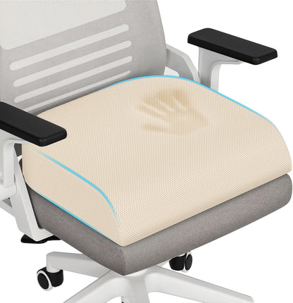TranquilRelax Memory Foam Seat Cushion for Office Chair, 3-Inch, Black