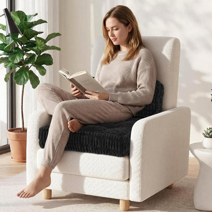 idee-home Recliner Cushions with Lumbar Support Pillow Set for Elderly | 20x20x5 Inch Recliner Seat Cushion Tufted, Large Square Seat Cushion Non-Slip Reduce Hip & Lumbar Pain