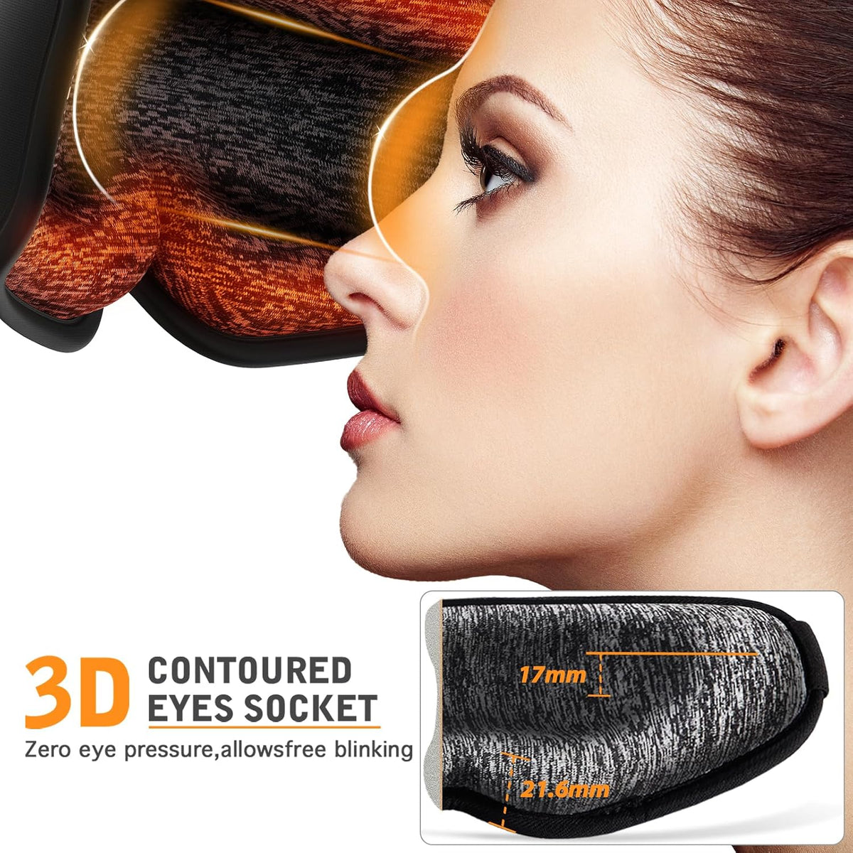 Cordless Heated Eye Mask - Removable Scent Pads, 1200mAh Rechargeable Heated Eye Masks for Dry Eyes,Cordless Eye Heating Pad for Stye Eye Treatment, Warm Compress for Eyes, Gifts for Men Women