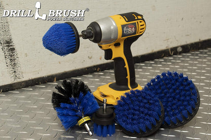 Drillbrush Multipurpose Cleaning Brush Set - Grout, Tile, Shower, Brick | Drill Brush Attachments for Cleaning Car Seats, Stone, Fiberglass, Griddles, and More - Truck/Car Detailing Drill Attachment