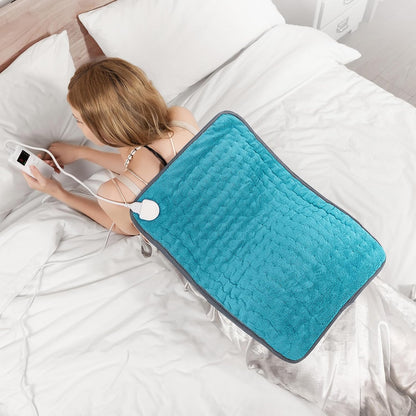Heating Pad for Back, Neck, and Shoulder Pain Relief, Electric Heat Pad with 6 Heat Levels, Moist Heat Option, Auto Shut-Off, Birthday Christmas Gift for Women Men Mom Dad Grandma, Gift for her