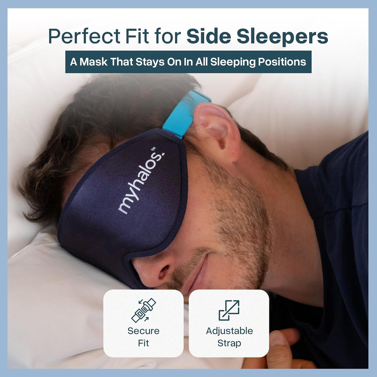 MyHalos® Sleep Mask for Men and Women, 3D Blackout Eye Masks for Sleep