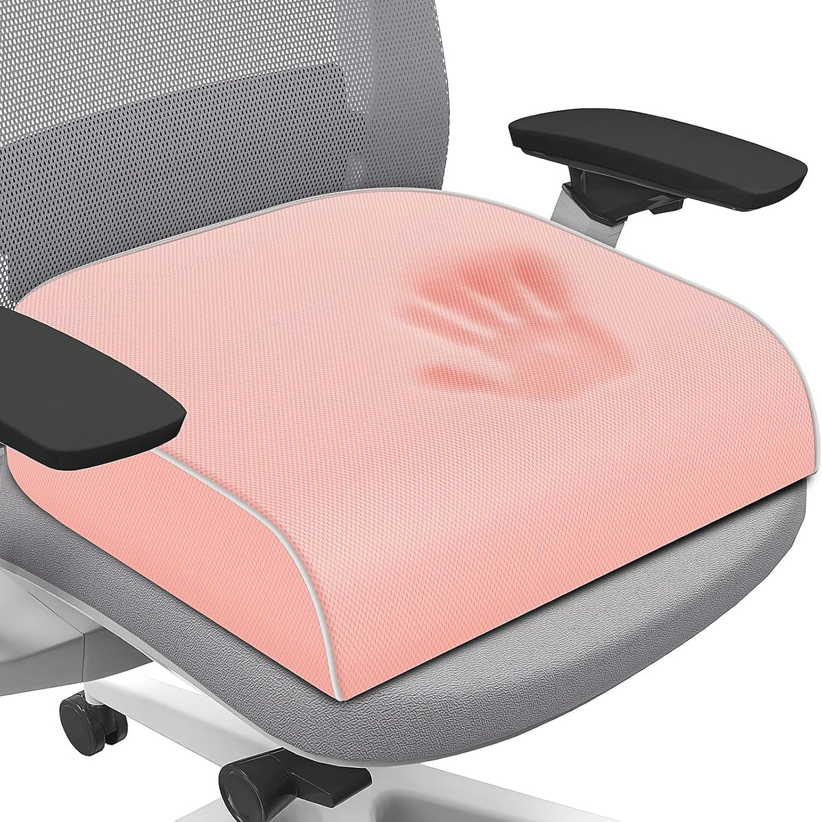 SweetSlubr Memory Foam Seat Cushion, Office Chair Cushion, 3-Inch, Large