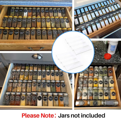 MIUKAA Clear Acrylic Spice Drawer Organizer, 4 Tier Seasoning Jars Drawers Insert, Kitchen Spice Rack Tray for Drawer/Countertop (Jars not included)