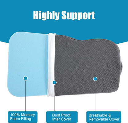 HOMBYS Memory Foam Knee Pillow for Side Sleepers, Leg Pillow for Knee, Separates The Knees for Body Alignment-Between Leg Pillow for Lower Back Pain Relief and Pregnancy Support -(18"x30"x3", White)