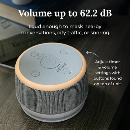 Yogasleep Dohm Nova White Noise Sound Machine, Better Sleep for Babies & Adults. Includes Night Light, 10 Fan Speeds & Calming Pink Noise for Louder Noise Masking. Noise Canceling for Office Privacy.