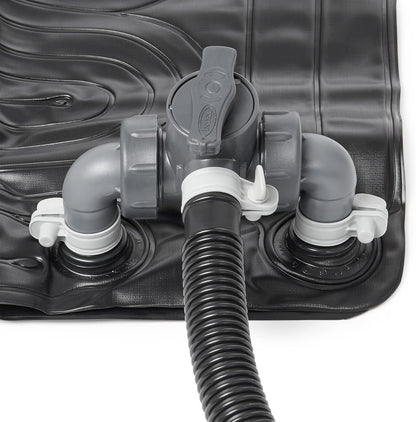 Intex 28685E 47 Inch x 47 Inch Solar Pool Water Heater Mat for 8,000 Gallon Above Ground Swimming Pool with Hose Attachment and Adaptors, Black
