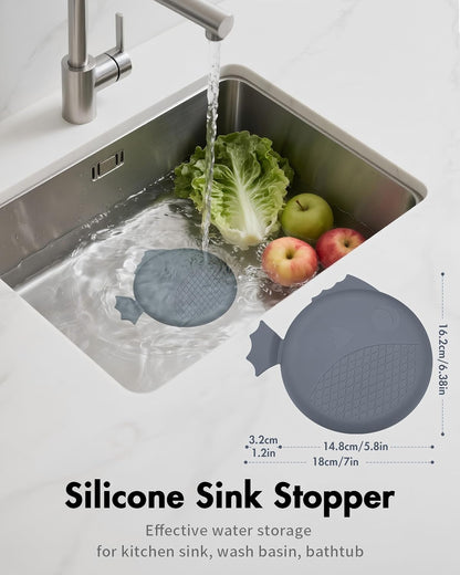 Kitchen Sink Drain Strainer,Patented Reversible Chain Mesh Basket Anti-Clog | Revolutionary Sink Strainer，Easy Clean，Fast Drainage，304 Stainless Steel Rust-Proof，4.4" Large Capacity Food Catcher，Handmade