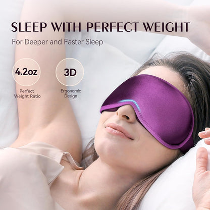 Sleep Mask for Women Men: 100% Blackout 3D Eye Mask for Sleeping, Sleeping Mask for Side Sleepers, Zero Pressure Memory Foam Eyelash Friendly Breathable Eye Cover, Airplane Travel Essentials-Pink
