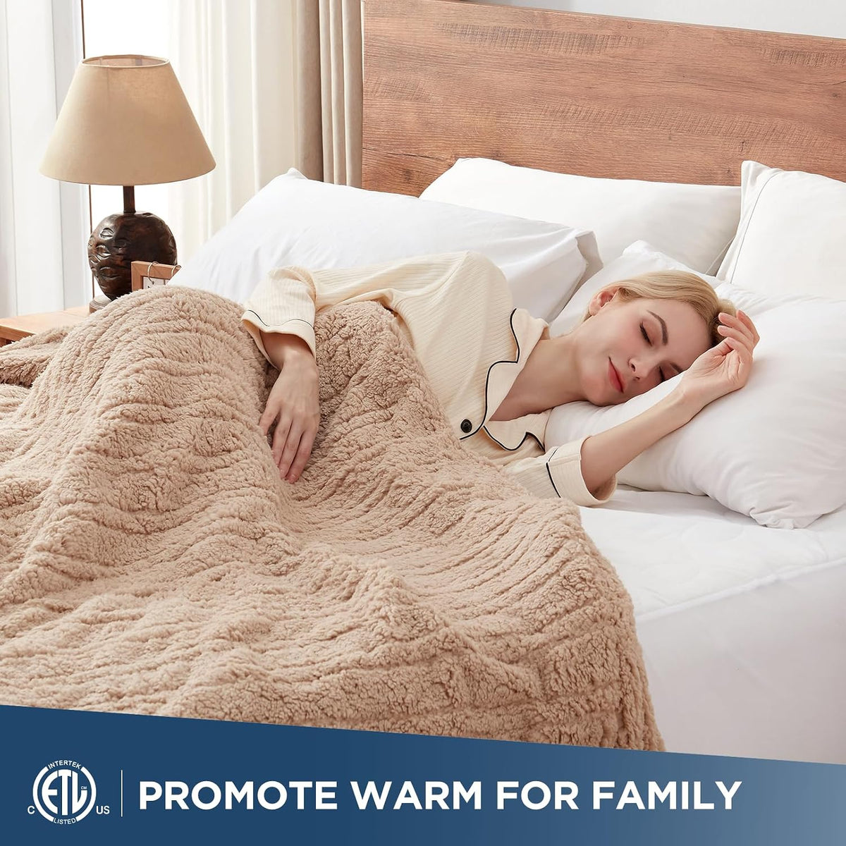Westinghouse Electric Blanket Heated Throw, 6 Heat Settings, Grey