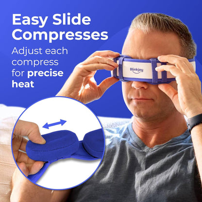 Blinkjoy Rechargeable Heated Eye Mask for Dry Eyes | Cordless Warm Compress for MGD, Styes & Eye Strain, Optometrist Recommended for Dry Eye Relief