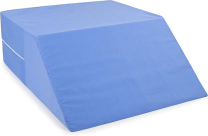 DMI Firm Leg Wedge Pillow for Back Pain Relief (FSA Eligible), High-Density Foam, Bed Wedge Pillow For Legs Elevation, Knee Pain, Post Surgery Pillow, Circulation and Swelling, Pregnancy, Blue
