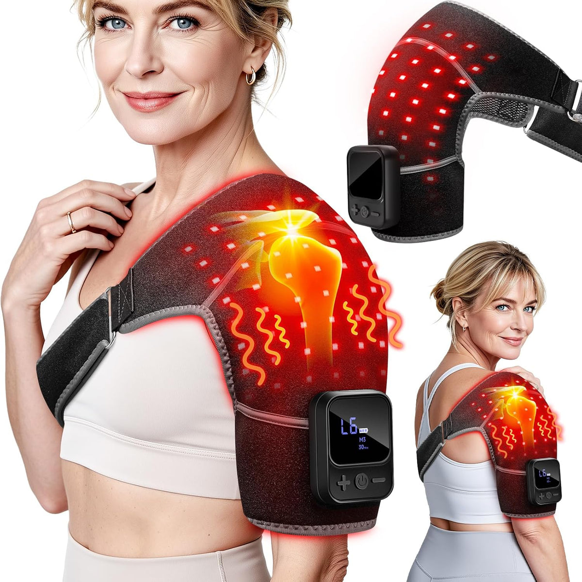 RELEXNOW Red Light Therapy for Shoulder with Vibration Portable FSA/HSA